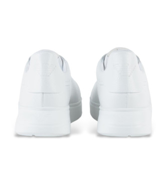 Emporio Armani T�nis de couro com riscas brancas