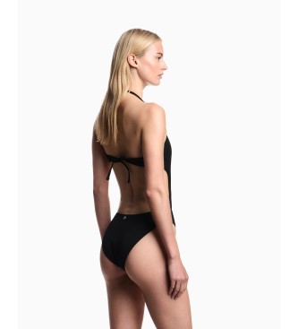 Emporio Armani Costume da bagno nero testurizzato