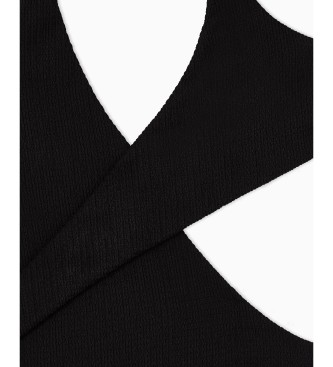 Emporio Armani Costume da bagno nero testurizzato