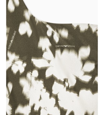 Emporio Armani Kostium k?pielowy Hazy Floral zielony