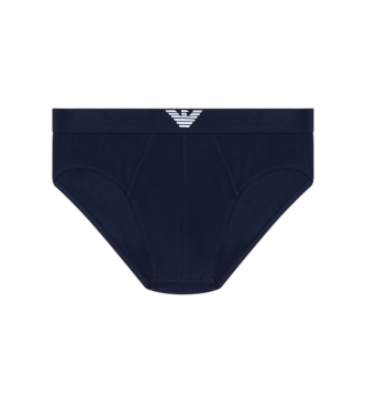 Emporio Armani Conjunto 2 Calcinhas de costura branco, azul marinho