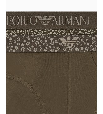 Emporio Armani Conjunto 2 lamelas Usar castanho esverdeado