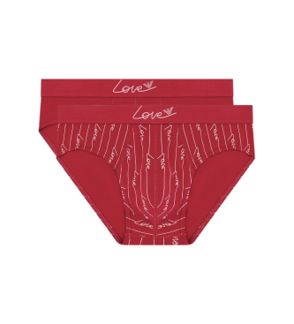Emporio Armani Set of 2 red San Valentine briefs