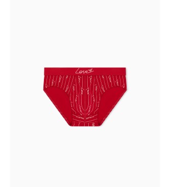 Emporio Armani Set of 2 red San Valentine briefs
