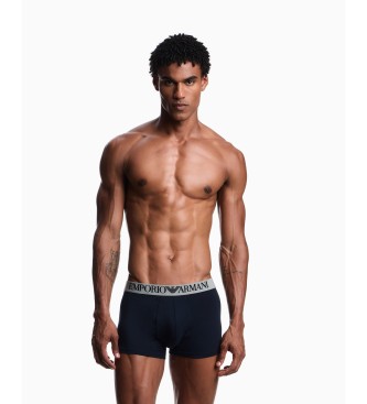 Emporio Armani Conjunto 2 Cal��es boxer cinzento, azul marinho