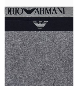 Emporio Armani Conjunto 2 Cal��es boxer cinzento, azul marinho