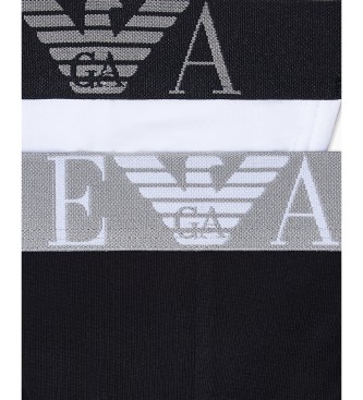 Emporio Armani Conjunto 2 Cuecas Bold Monogram preto, branco