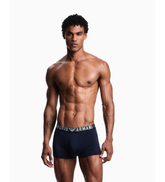 Emporio Armani Set van 2 boxershorts van zacht aanvoelend viscose blauw