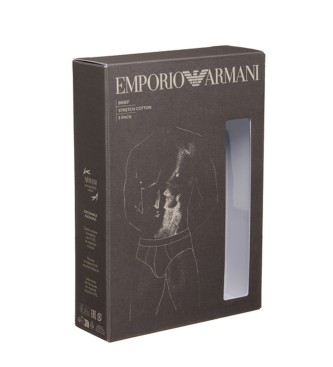 Emporio Armani Satz 2 Pima-Slips grau