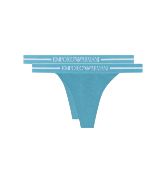 Emporio Armani Komplet 2 modrih tangic Comfort