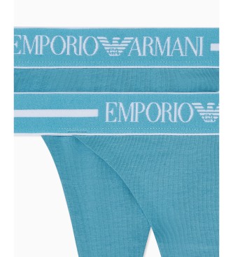 Emporio Armani Komplet 2 modrih tangic Comfort