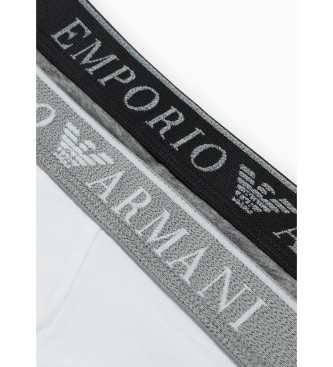 Emporio Armani Confezione 2 slip Endurance bianchi, grigi