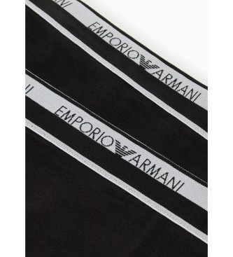 Emporio Armani Set 2 Zwarte Iconic Slipjes