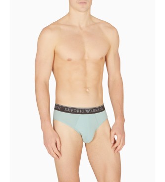 Emporio Armani Ensemble 2 slips simples marron, bleu