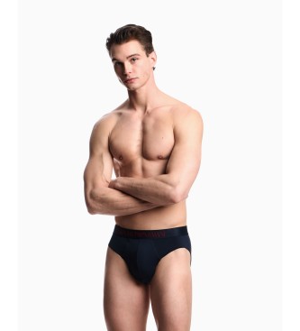 Emporio Armani Set di 2 slip, stampe miste, blu navy