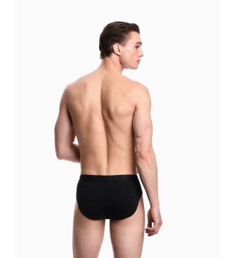 Emporio Armani Set di 2 slip, stampe miste, nero