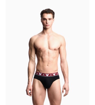 Emporio Armani Set 2 Slips Holidays rosso, nero