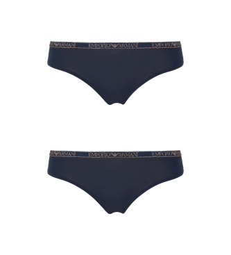 Emporio Armani Set de 2 braguitas Essential Studs marino