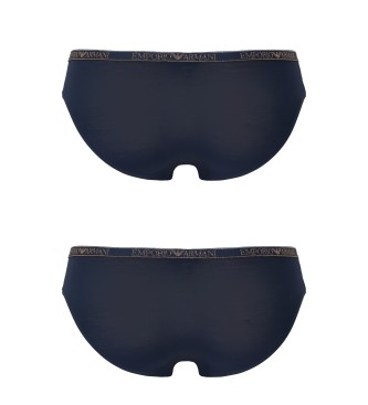Emporio Armani Set de 2 braguitas Essential Studs marino