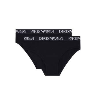 Emporio Armani Set di 2 mutandine nere di marca