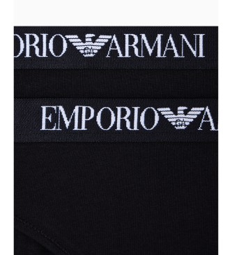 Emporio Armani Set di 2 mutandine nere di marca
