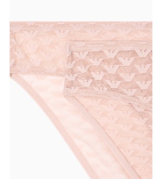Emporio Armani Set di 2 mutandine rosa All Over Eagle Mesh