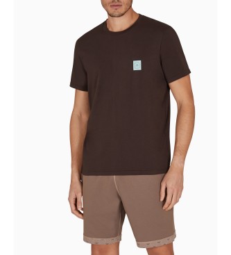 Emporio Armani Conjunto 2 T-shirts castanho baixo, azul