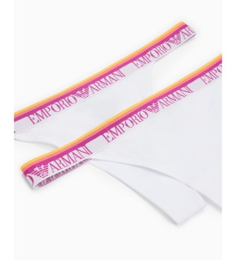 Emporio Armani Confezione da 2 infradito bianchi iconici