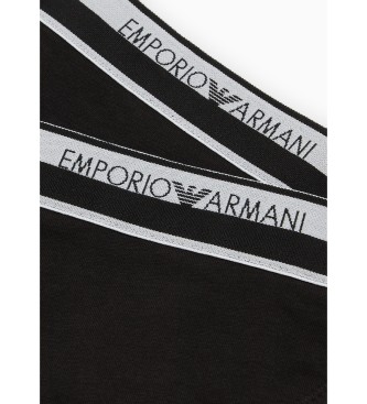 Emporio Armani Zestaw 2 stringów Iconic w kolorze czarnym