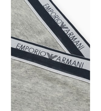 Emporio Armani Pack 2 Tanga Iconic cinzento
