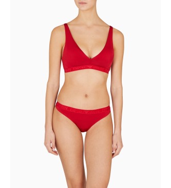 Emporio Armani Set di 2 perizomi rossi in microfibra iconici