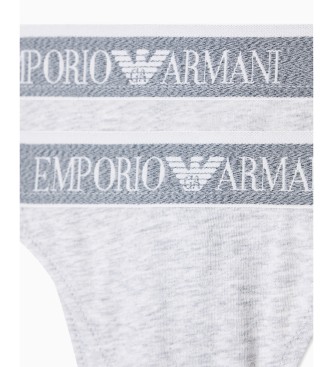 Emporio Armani Set di 2 infradito grigi con logo iconico