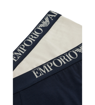 Emporio Armani Conjunto 2 cales boxer Toque suave cinzento, azul marinho