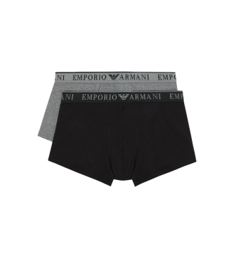 Emporio Armani Paket 2 Bokserske hlače Endurance črne, sive