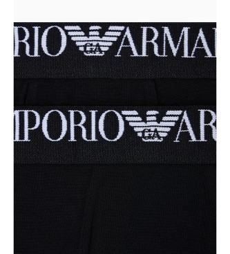 Emporio Armani Lot de 2 Boxers dlicats noir