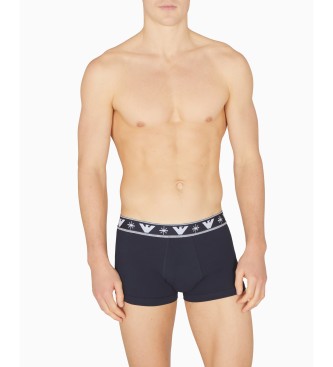 Emporio Armani Set di 3 boxer per le feste blu navy e blu