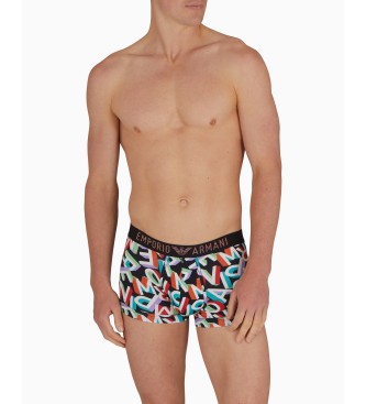 Emporio Armani Set di 2 boxer con logo arcobaleno multicolore 