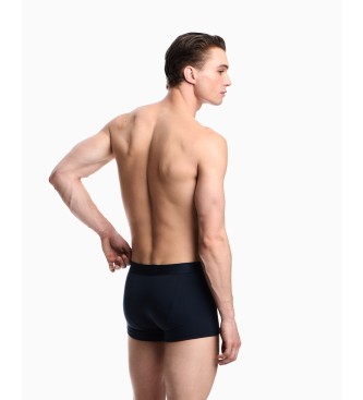 Emporio Armani Set di 2 boxer in maglia mista blu navy