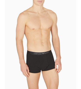 Emporio Armani Set di 2 boxer, maglia mista, nero
