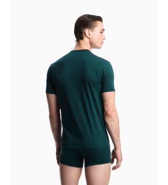 Emporio Armani Lot de 2 T-shirts Homie avec logo monogramme surlign vert, marine