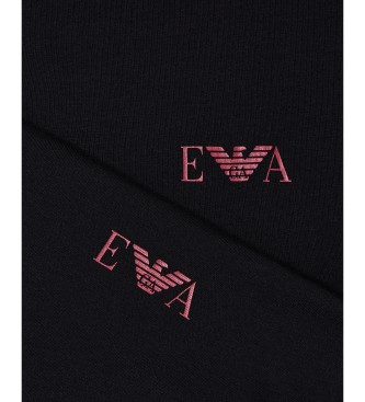 Emporio Armani Lot de 2 T-shirts Homie avec logo monogramme surlign en noir