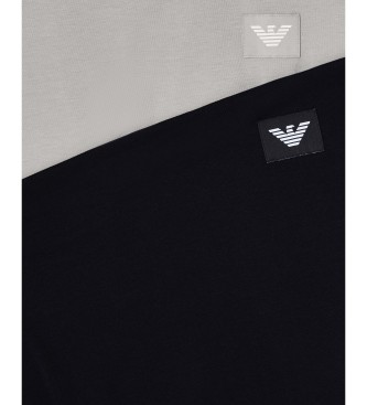 Emporio Armani Set of 2 t-shirts with black logo label, gray