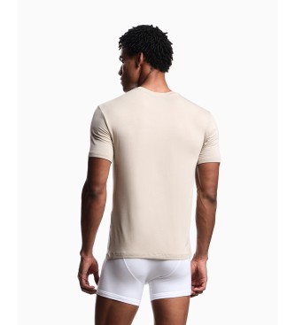 Emporio Armani T-Shirts Eco wei�, beige