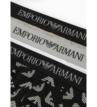 Emporio Armani 3-pack Pure Slips wit, zwart, grijs