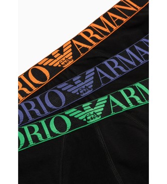 Emporio Armani Pack de 3 calzoncillos slip con banda con logotipo Core negro