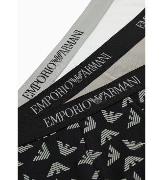 Emporio Armani 3 paketi čistih bokseric bele, črne, sive barve