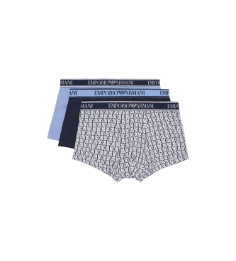 Emporio Armani Pack of 3 boxer shorts with multicoloured Core logo band