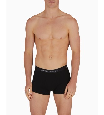 Emporio Armani Frpackning med 3 boxershorts i ren bomull rdbrun, vit, svart