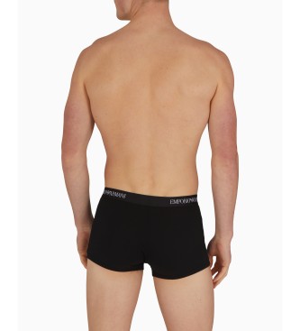 Emporio Armani Frpackning med 3 boxershorts i ren bomull rdbrun, vit, svart