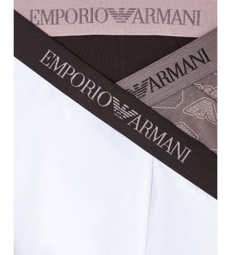 Emporio Armani Set 3 Slips Day taupe, white